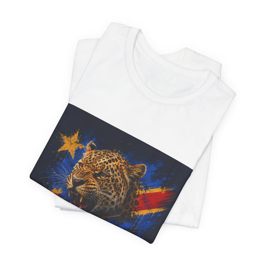 Lonoo Leopard Vintage Graphic Tee — Roaring Leopard Head Retro Design