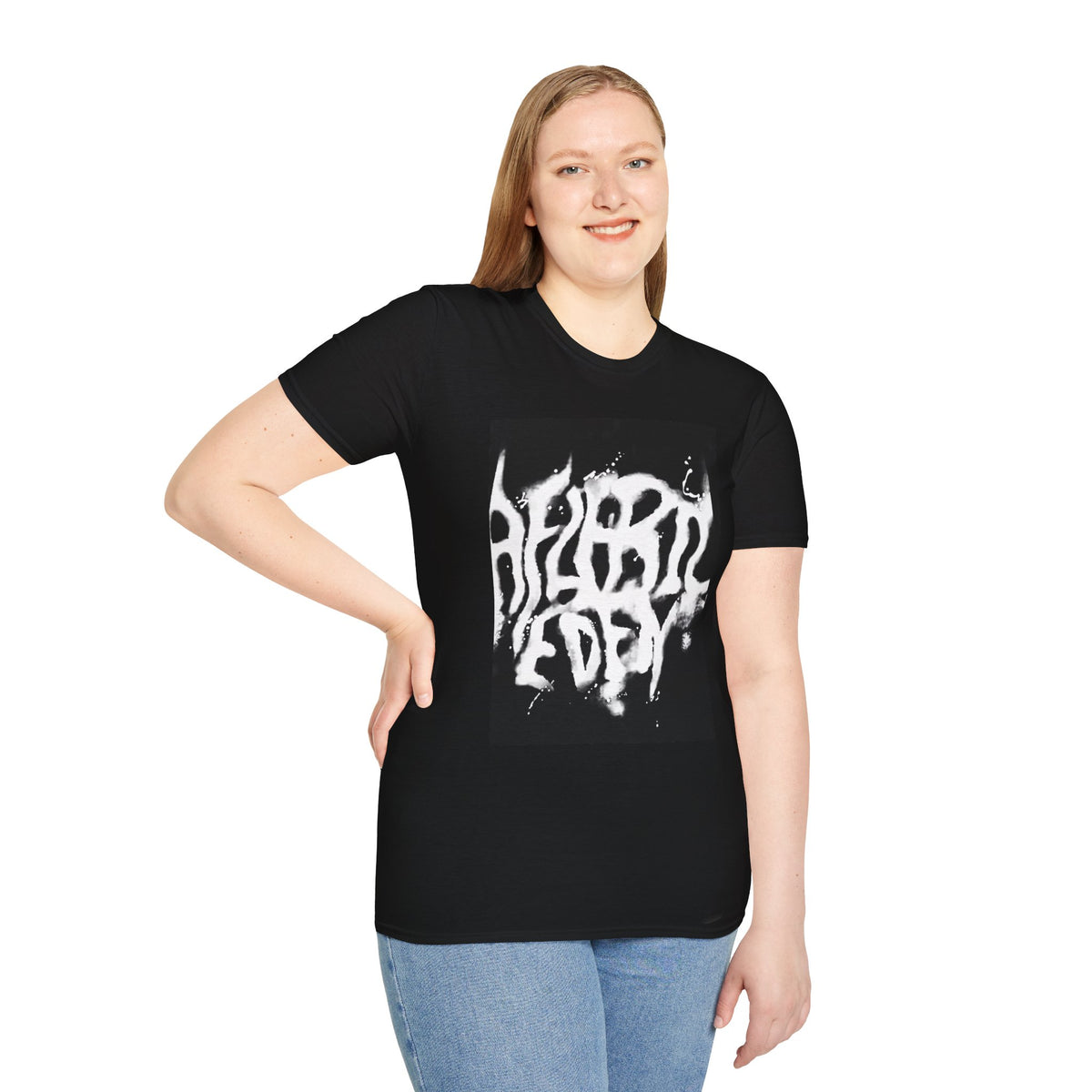 LONOO Spray Graffiti Streetwear T-Shirt | Y2K Grunge Aesthetic Tee | Urban Distressed Print